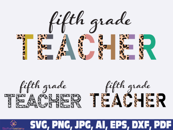 Fifth Grade Teacher Graphics for Crafts