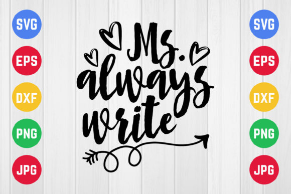 Ms. Always Write: Graphics for Crafts Branding