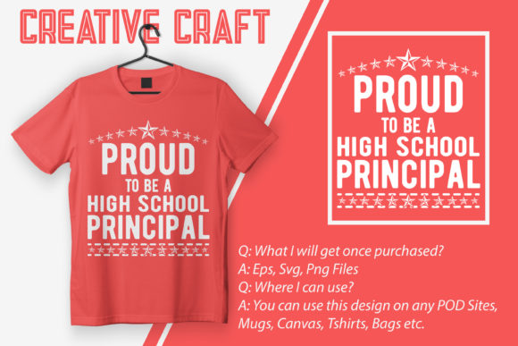 Proud to Be a High School Principal Graphics for Crafts