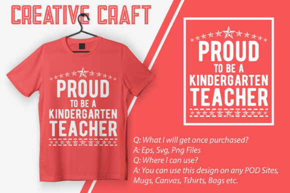 Proud to Be a Kindergarten Teacher Graphics for Crafts