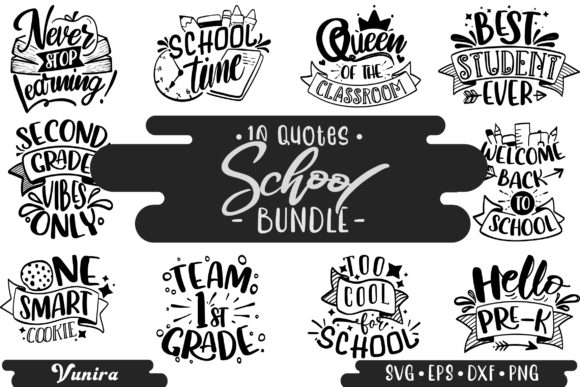 School Bundles Lettering: Graphics for Crafts