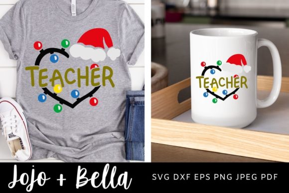 Teacher Christmas Lights Graphics for Crafts
