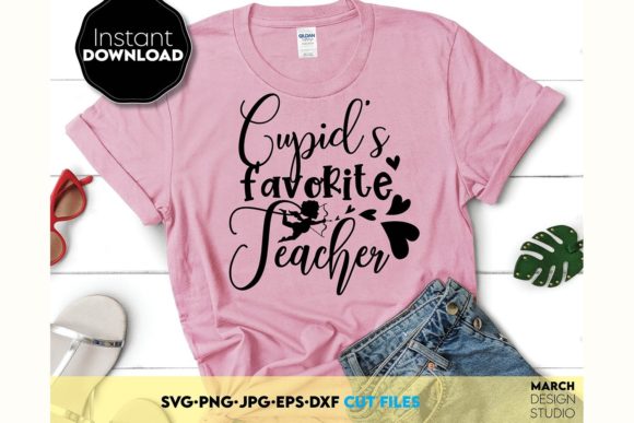 Valentine Day Cupids Favorite Teacher Graphics & Crafts